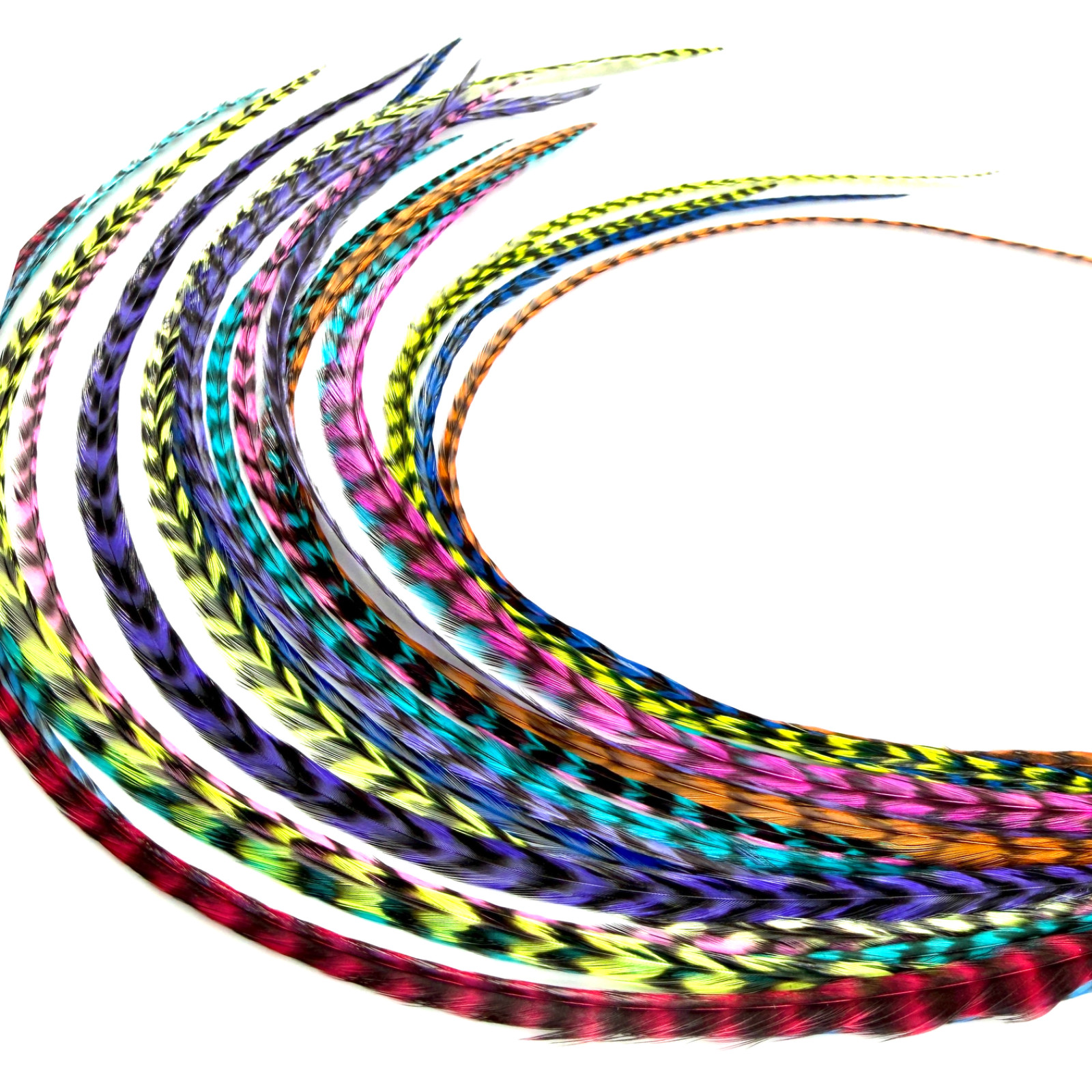 21 pcs. Feather Hair Extensions 6″-10″ + DIY Kit, Whiting Farms -Color of Choice