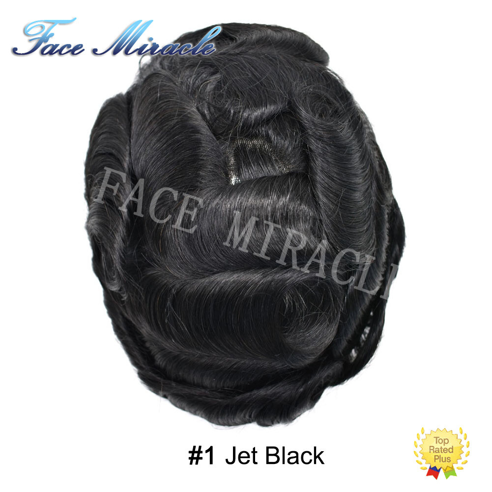 Mens Frontal Hairpiece All Poly Toupee Hair for Men Forehead Hairline Toupee