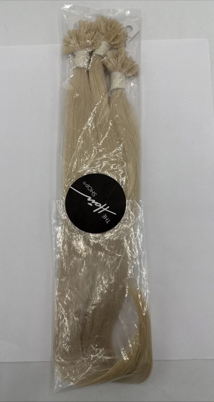 The Hair Shop 808 Keratip 3 Bundles 14”L 60 Platinum Blonde Straight 100% Remy H