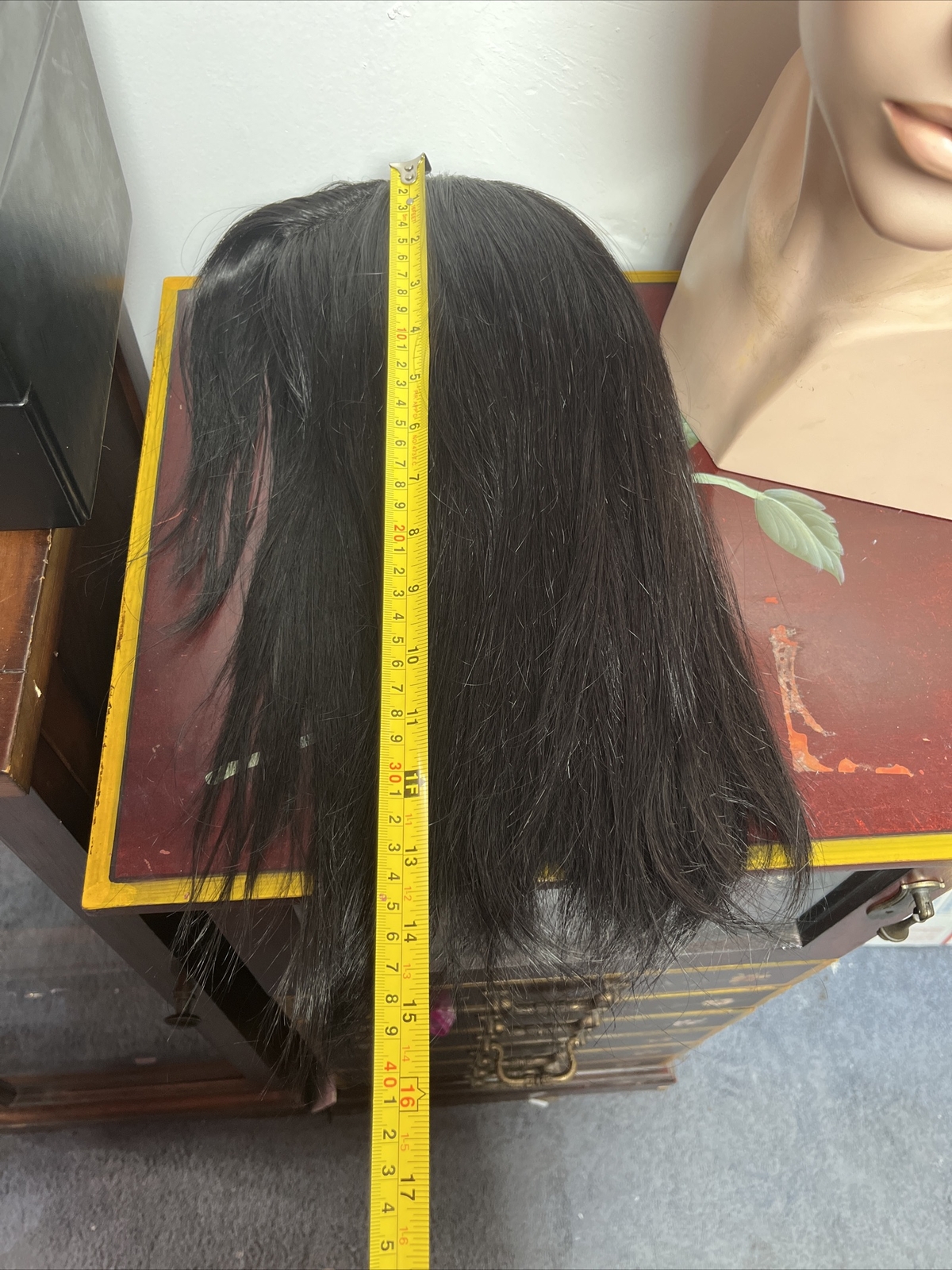 Authentic Bellami Jet Black Human Hair Lace Front Hand Tied Wig Long