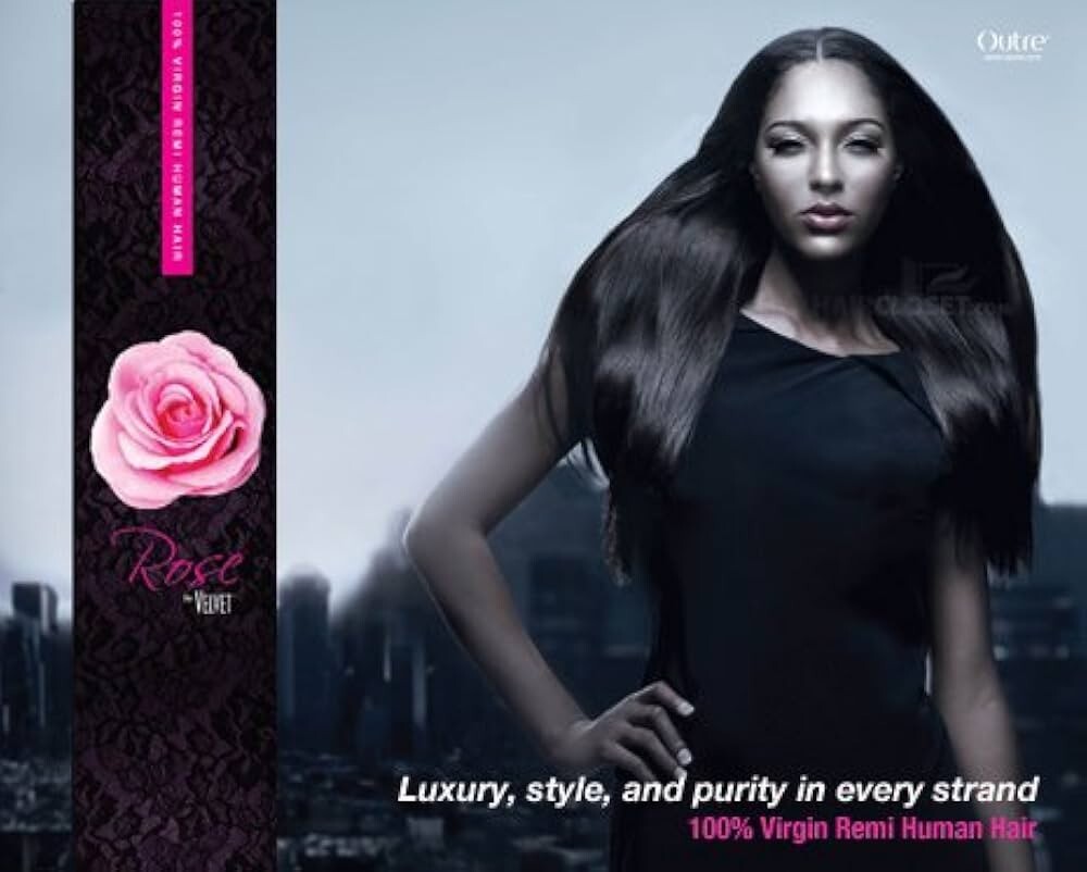 OUTRE ROSE 100% VIRGIN REMI HUMAN HAIR WEAVE BY VELVET – STRAIGHT – 10S” – 20″