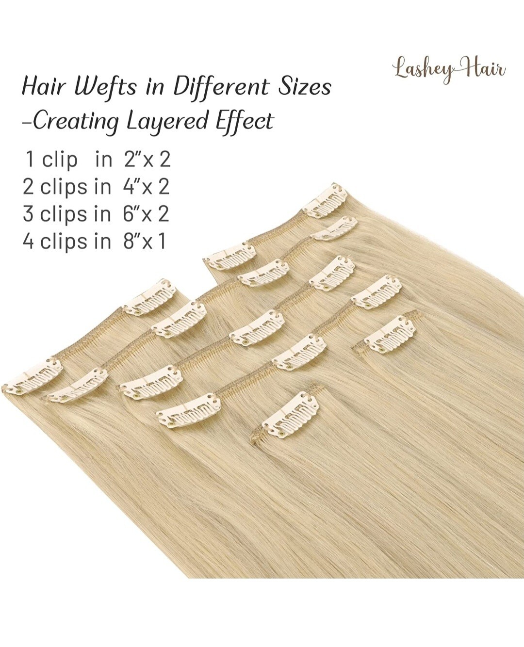 9A Ash Blonde to Golden Blonde Human Hair Ext 22in 7pcs