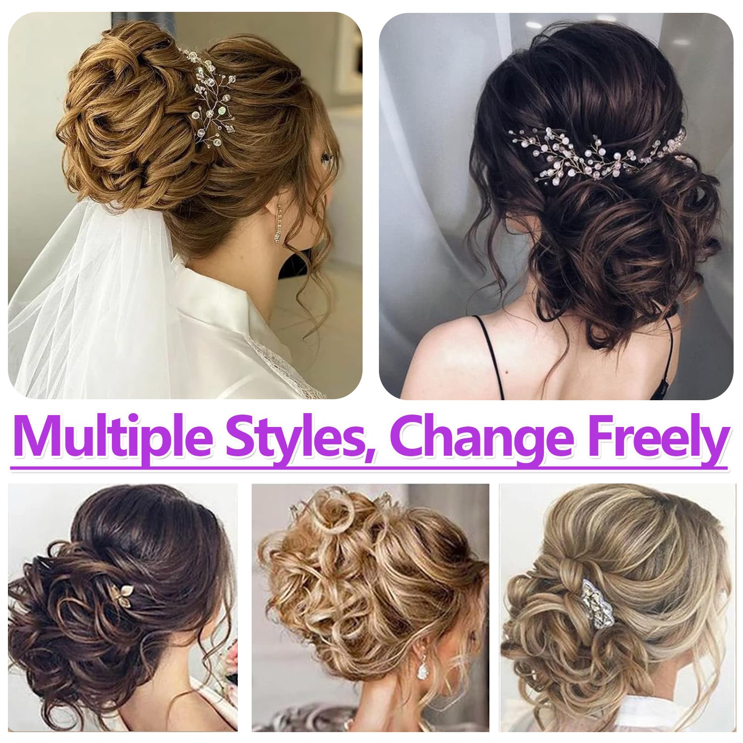 90G Thick Real AS Human Messy Bun Hair Piece Scrunchie Updo Hair Extensions USA