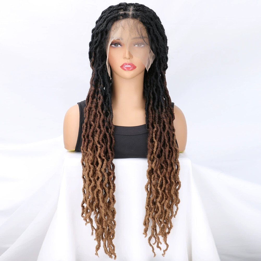 Knotless Braided Wigs Double Full Lace Braided Wigs for Black Women Box Braided