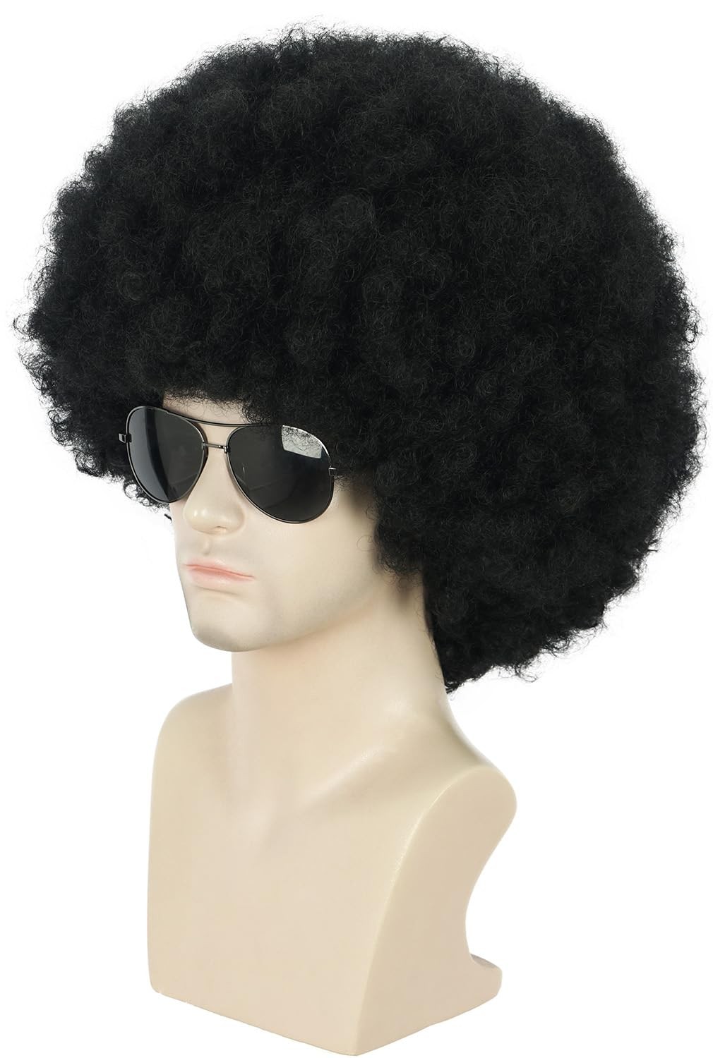 Adult Men Women Afro 70s 80s Curly Black Wig Rocker Party Wig California Hall…