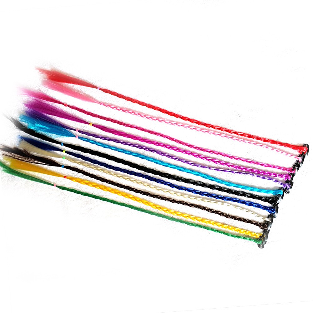 12Pcs Clip in Braids Hair Extensions for Daily Dress Up and Special Occasions