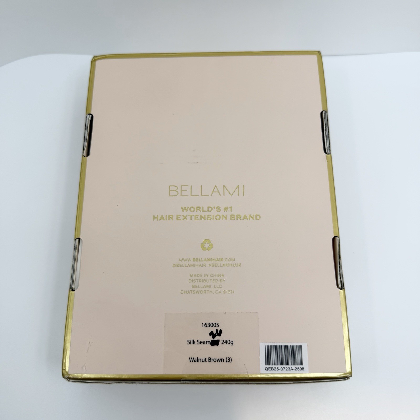 BELLAMI Silk Seam 26” Hair Clip In Walnut Brown #3 6 Clip In Set New Open Box