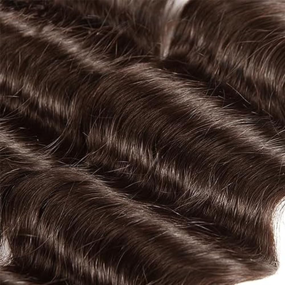 Color 4# Chocolate Brown Human Hair Bundles 22 24 26 inch Deep Wave Bundle Human
