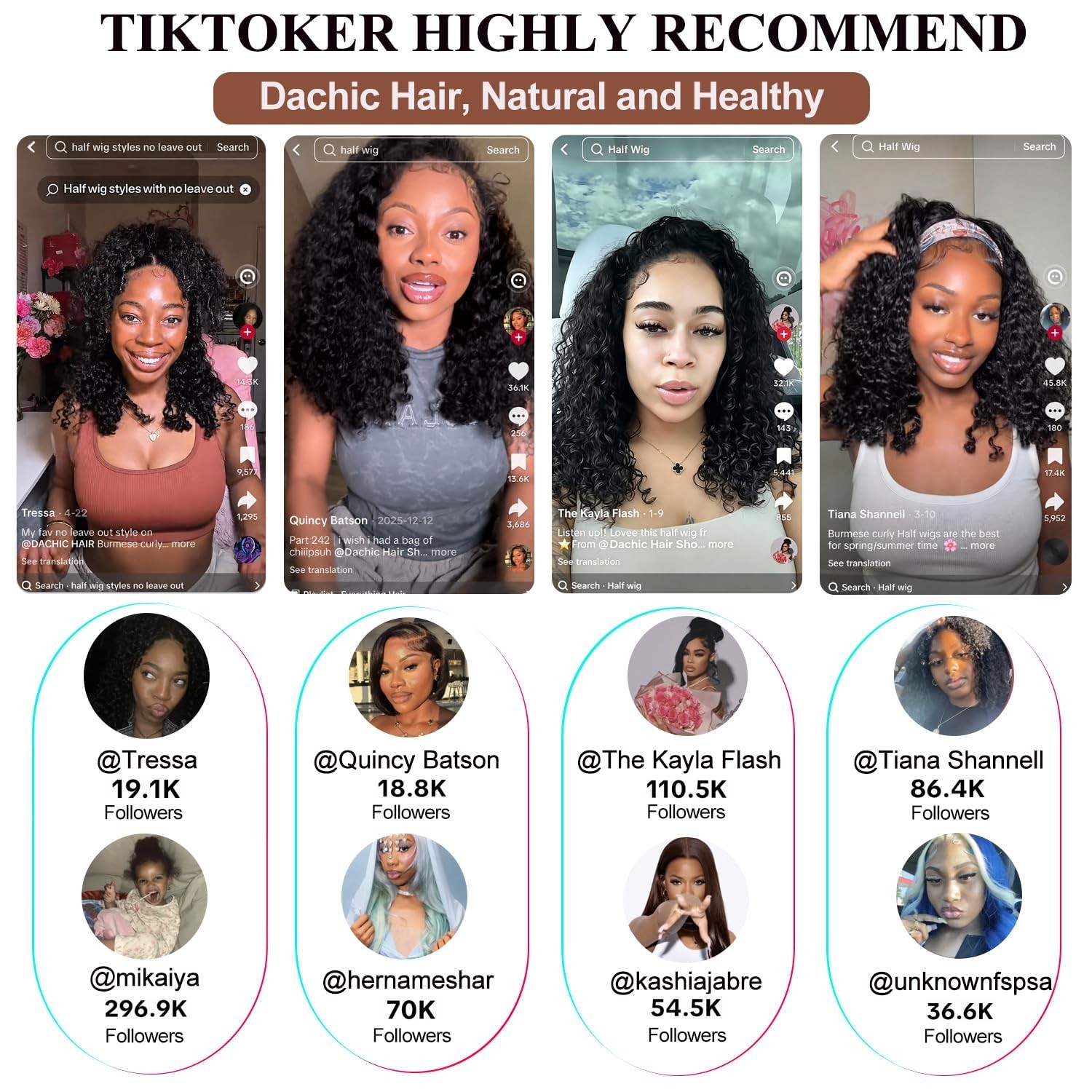 220% Density 20″ Curly Half Wigs – 100% Human Hair, Clip-In, Glueless, Drawstrin