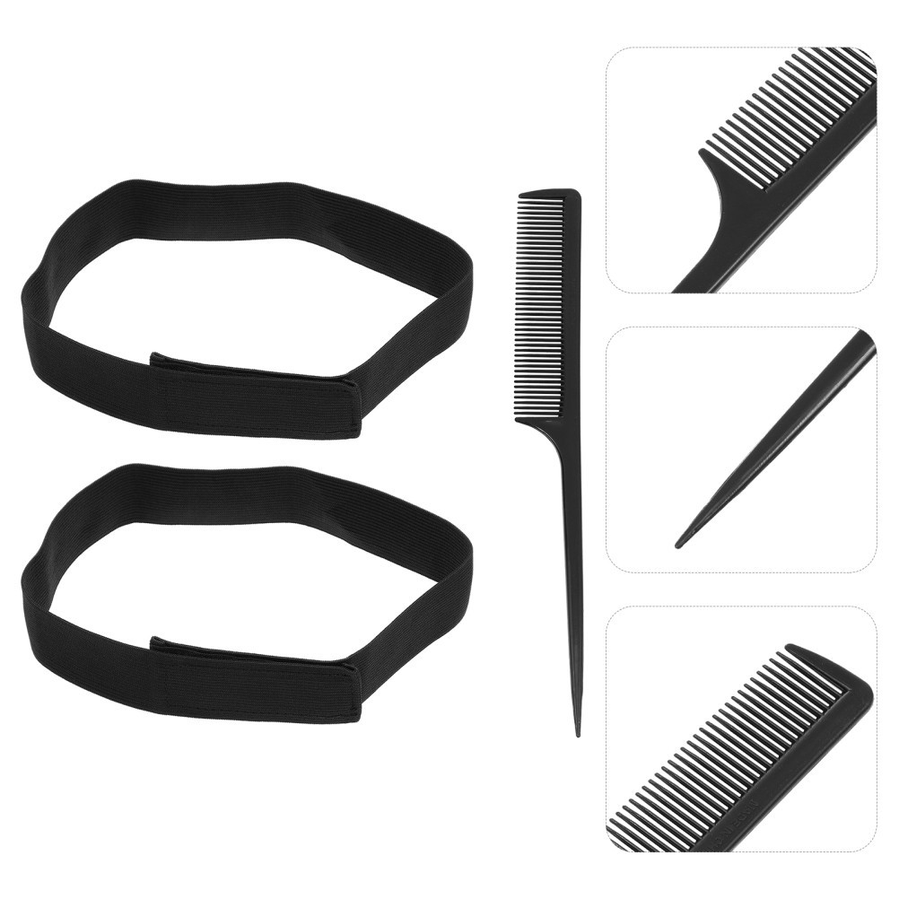 1 Set Adjustable Elastic Wig Band for Wig Black Durable Reusable Strap