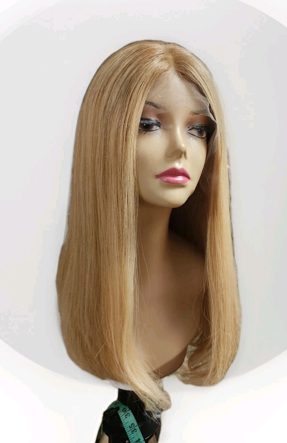 100% HUMAN HAIR A GOLDEN BLONDE LACE TOP WIG 22” M CAP