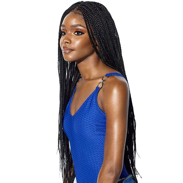 Sensationnel Cloud 9 Ruwa Synthetic 4×4 Swiss Lace Front Wig – BOX BRAID 36″