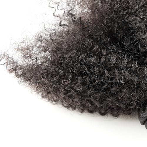 Mongolian Afro Kinky Curly Bundles Human Hair 8 10 12 Inch 4B 4C Weave Virgin
