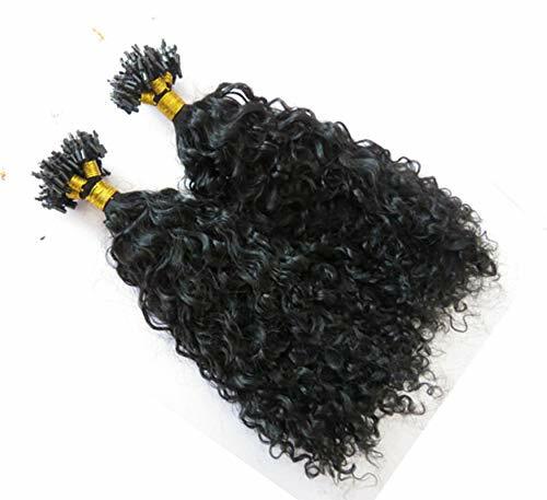 Natural Curly Micro Loop Human Hair Extension Micro Beads Ring Hair 100g 100pcs