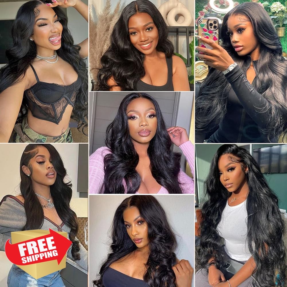 MavKuvx 24 26 28 Inch 1B Black BB Body Wave Bundles