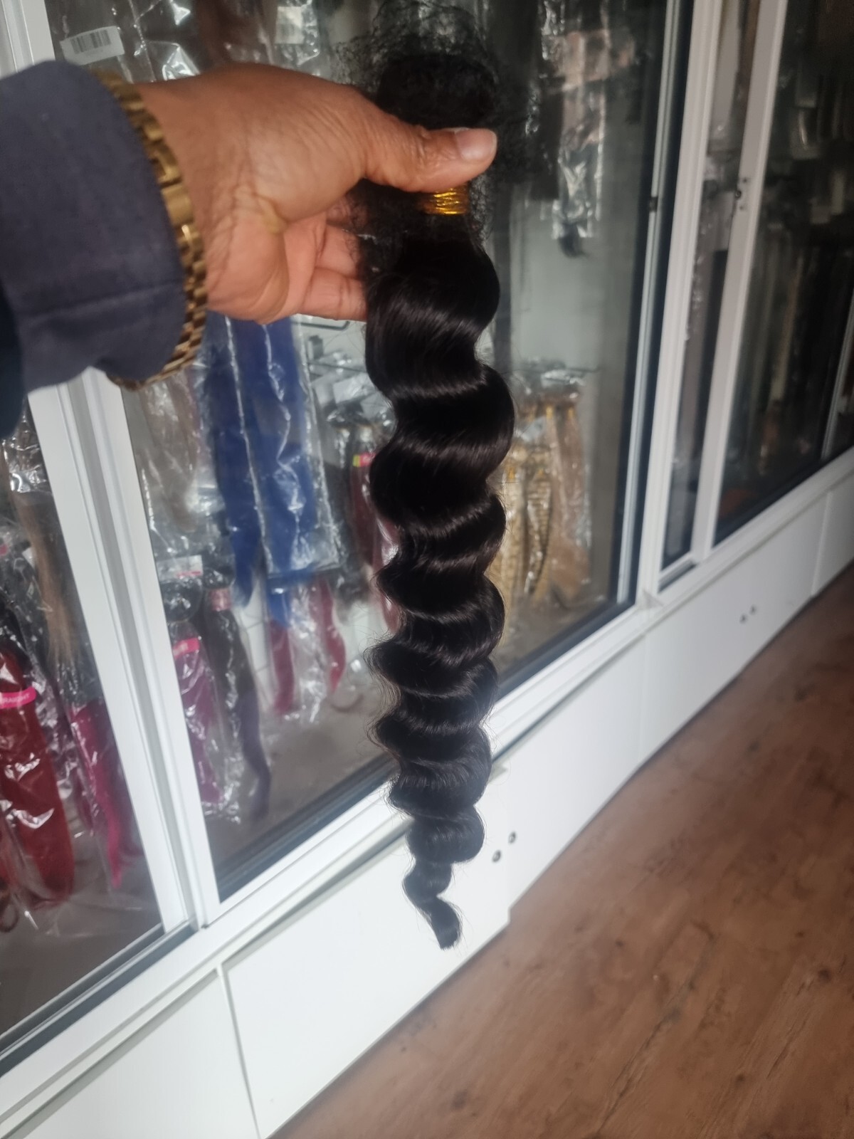 12A 22INCH CAMBODIAN VIRGIN HUMAN HAIR DEEP LOOSE WAVES NATURAL 1B# 1BUNDLE 100g
