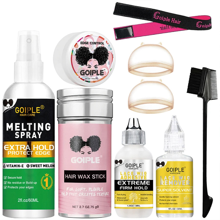 Wig Glue and Remover for Lace Front Waterproof Hair Replacement Adhesive Lace Me