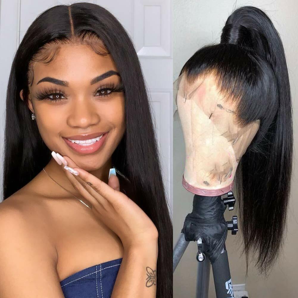 Full Lace Wigs HD Lace Straight 360 Lace Frontal Wigs Remy Brazilian Human Hair