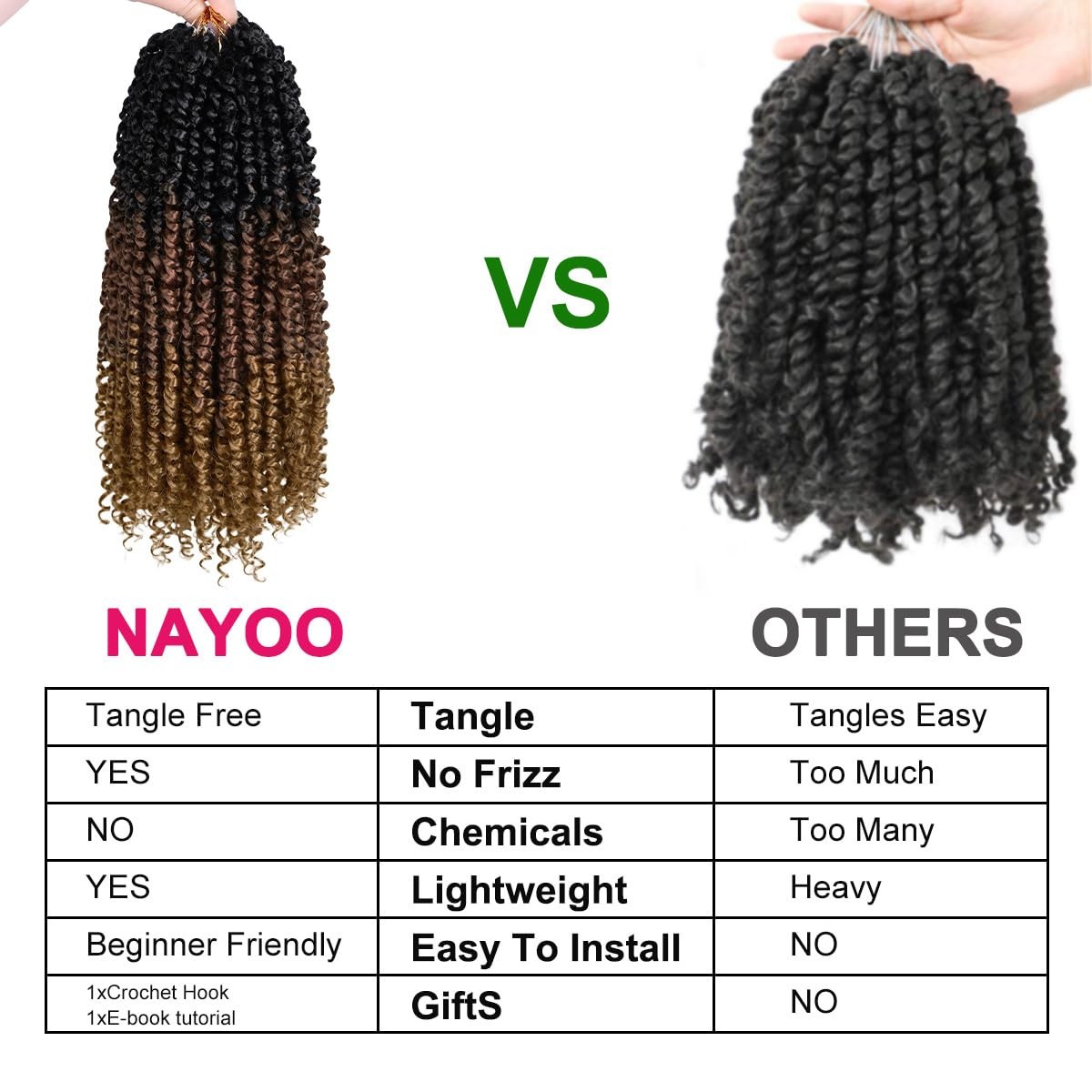 Nayoo Passion – 8 Packs 14 Inch Passion Crochet For Women Crochet