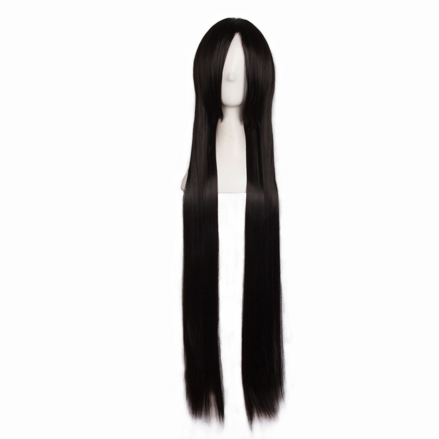 40 Inch 100 cm Black Long Straight Cosplay Costume Wig Fashion Party Wig