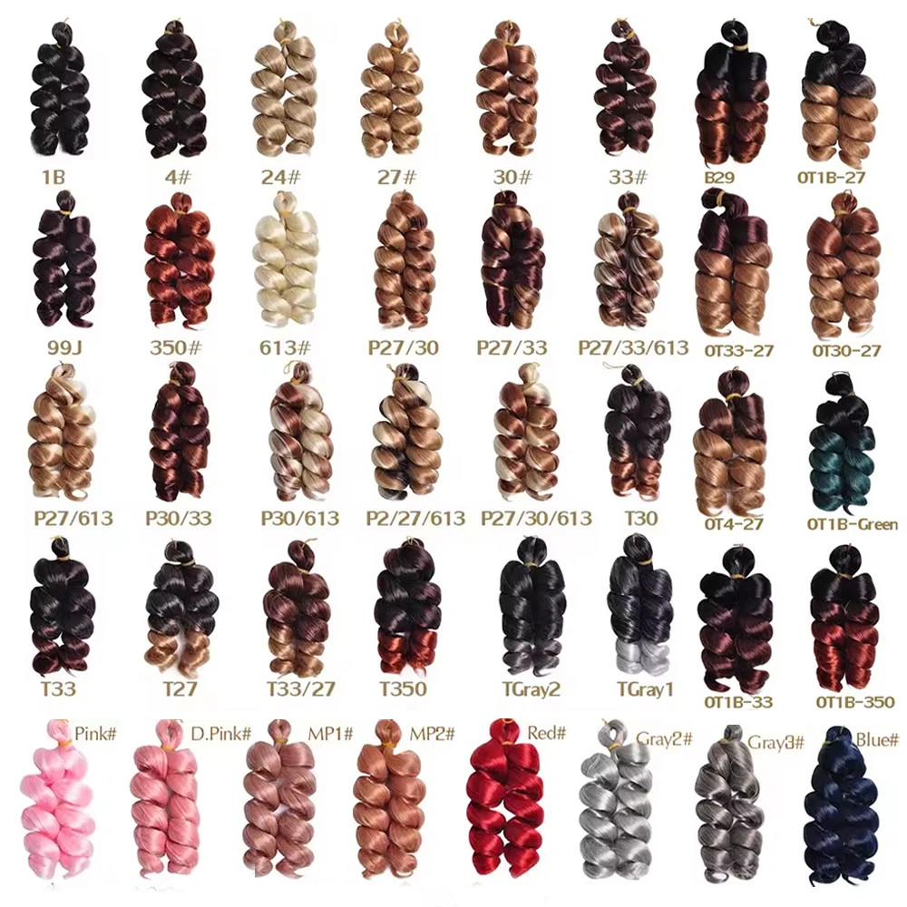 12Inch French Curls Synthetic Hair Extensions Loose Deep Wave Crochet Braids