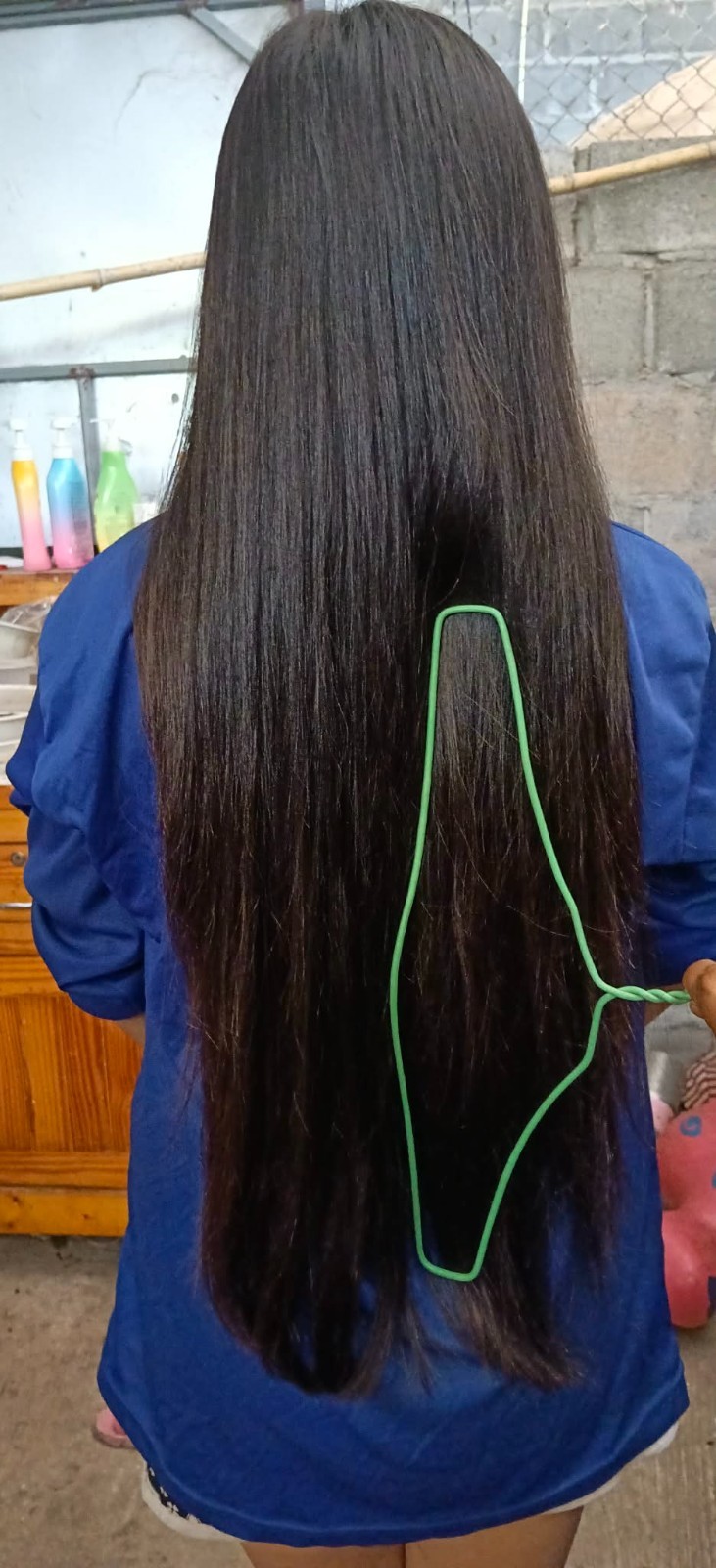 1594 Natural Human Hair Ponytail Straight Real Hair 21 Inch 65 G