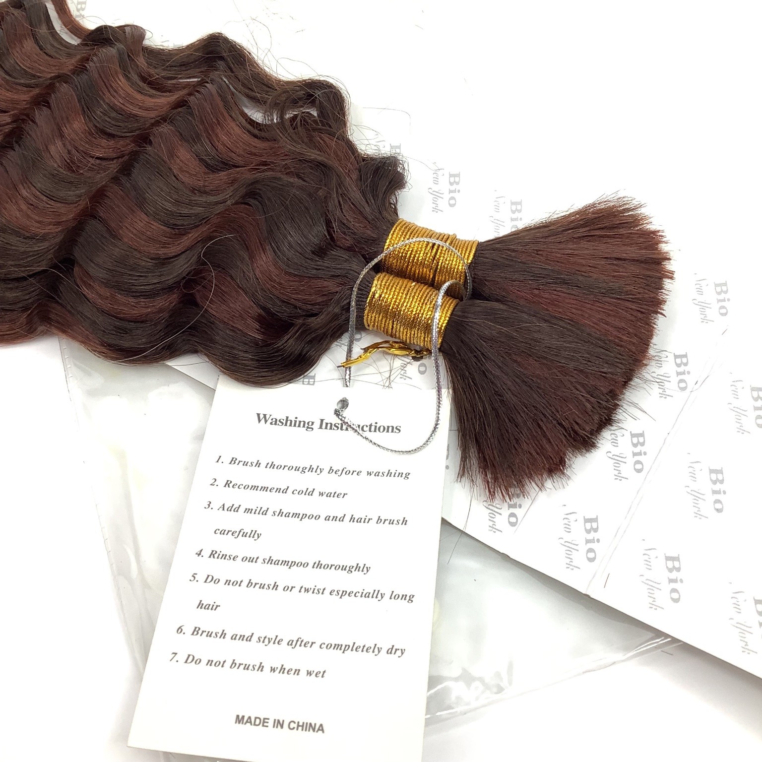 New York Bio HH Deep Bulk-14 Hair Extensions 14″ F4/33 Wavy Human Hair