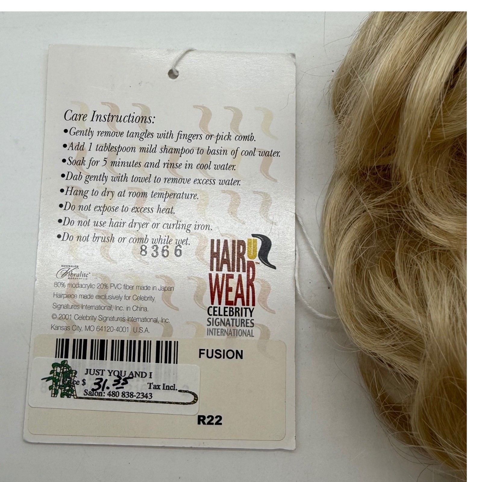 Celebrity Wear Hair Fusion Clip In Hair Piece Blonde Messy Bun Updo R22 8366