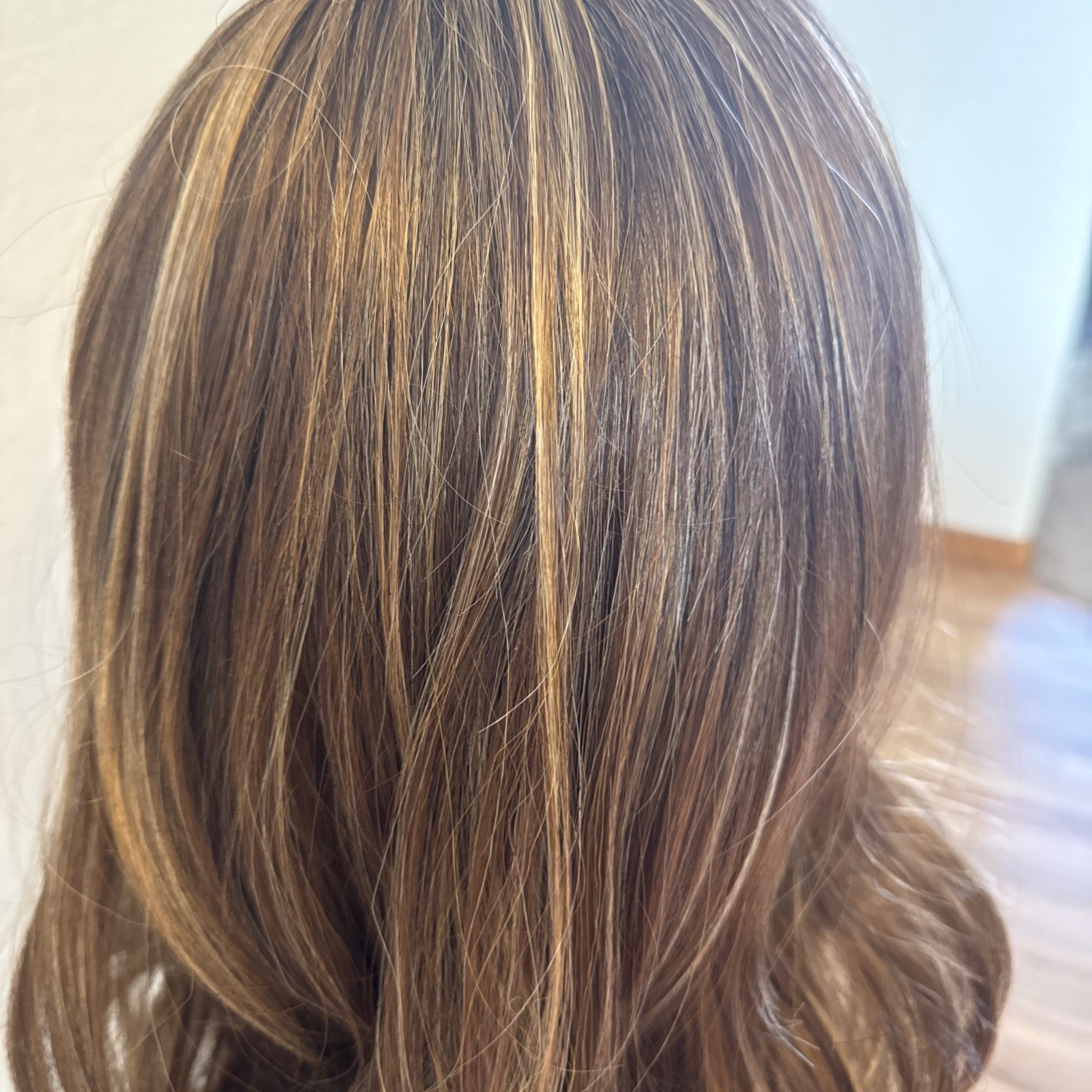 HR Synthetic Wig | 25” Two Tone Reddish Brown With Blonde Highlights 134