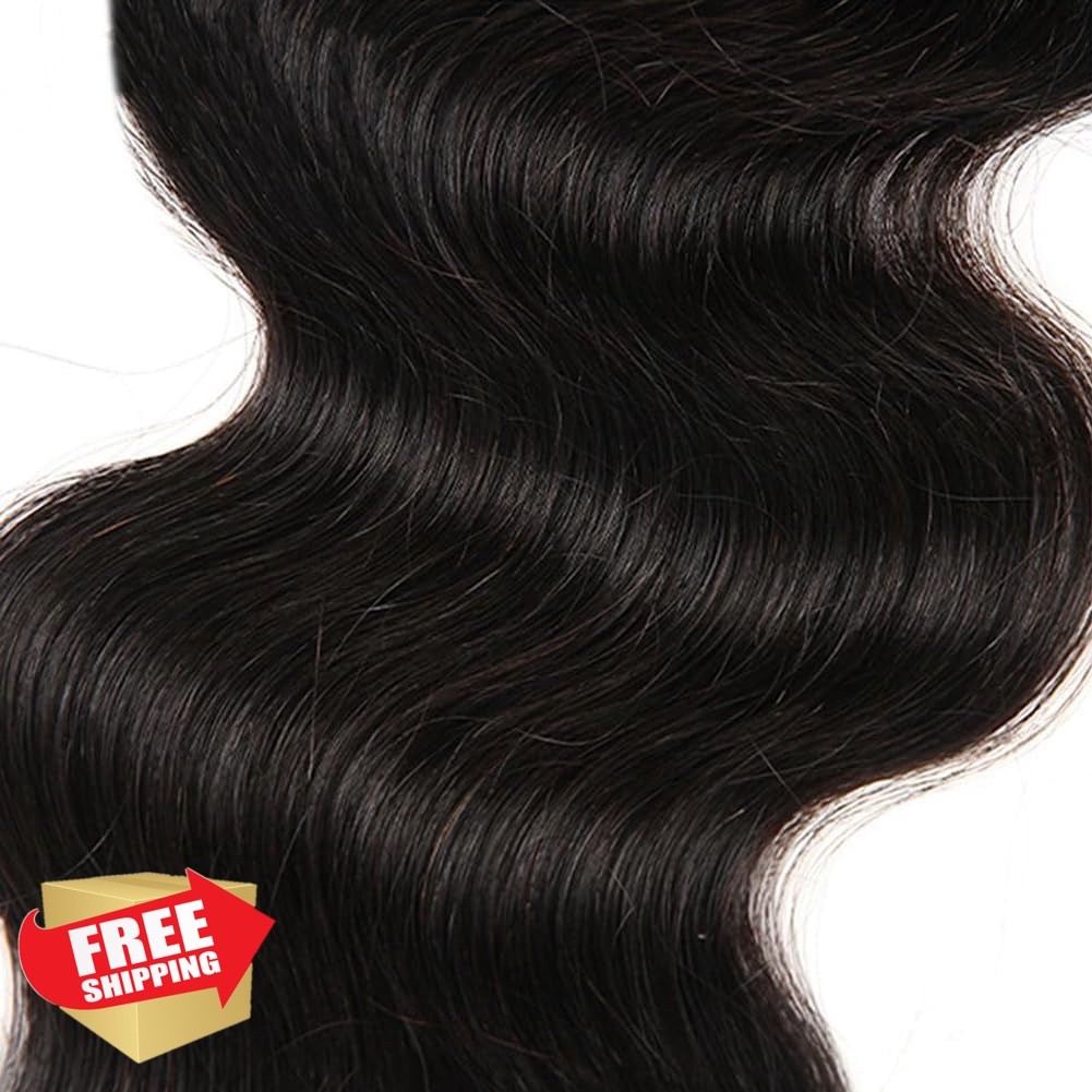 YiweYowe 4×4 HD Lace Closure 16 Inch #1B Black