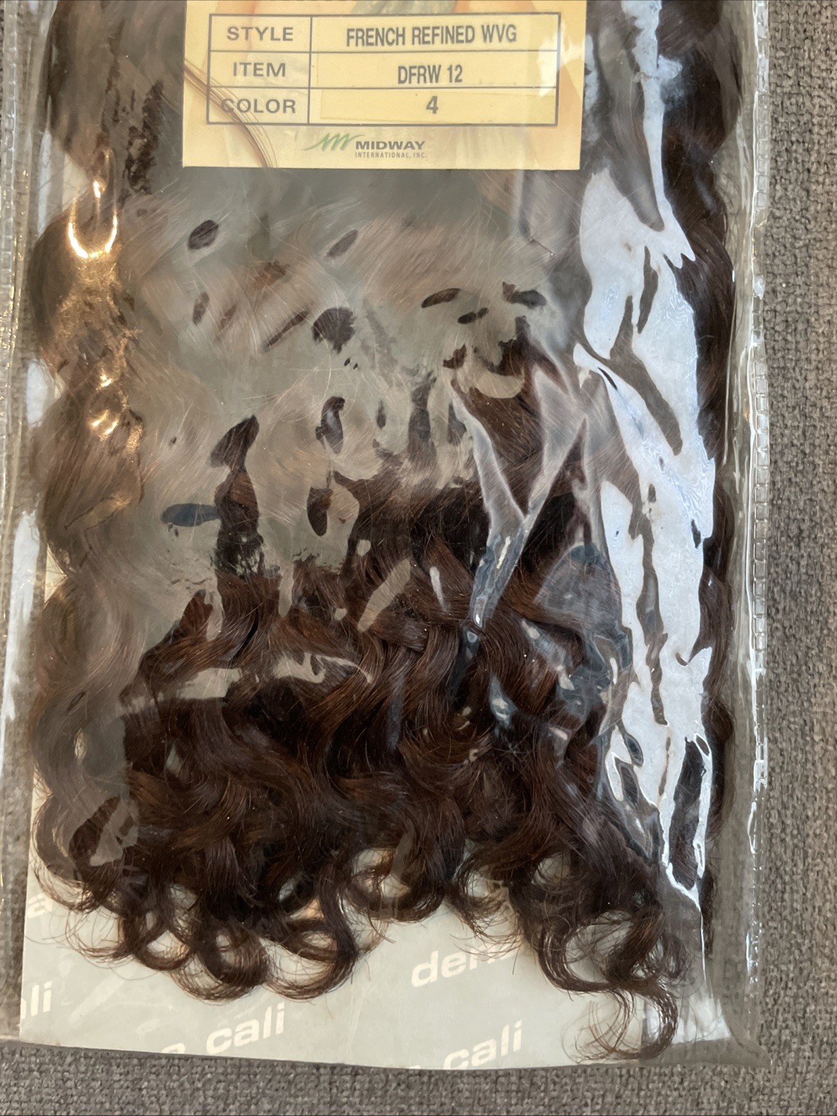 Dena Cali 100% Human Hair French Refined WVG 12 Inch Wavy Curly Brunette