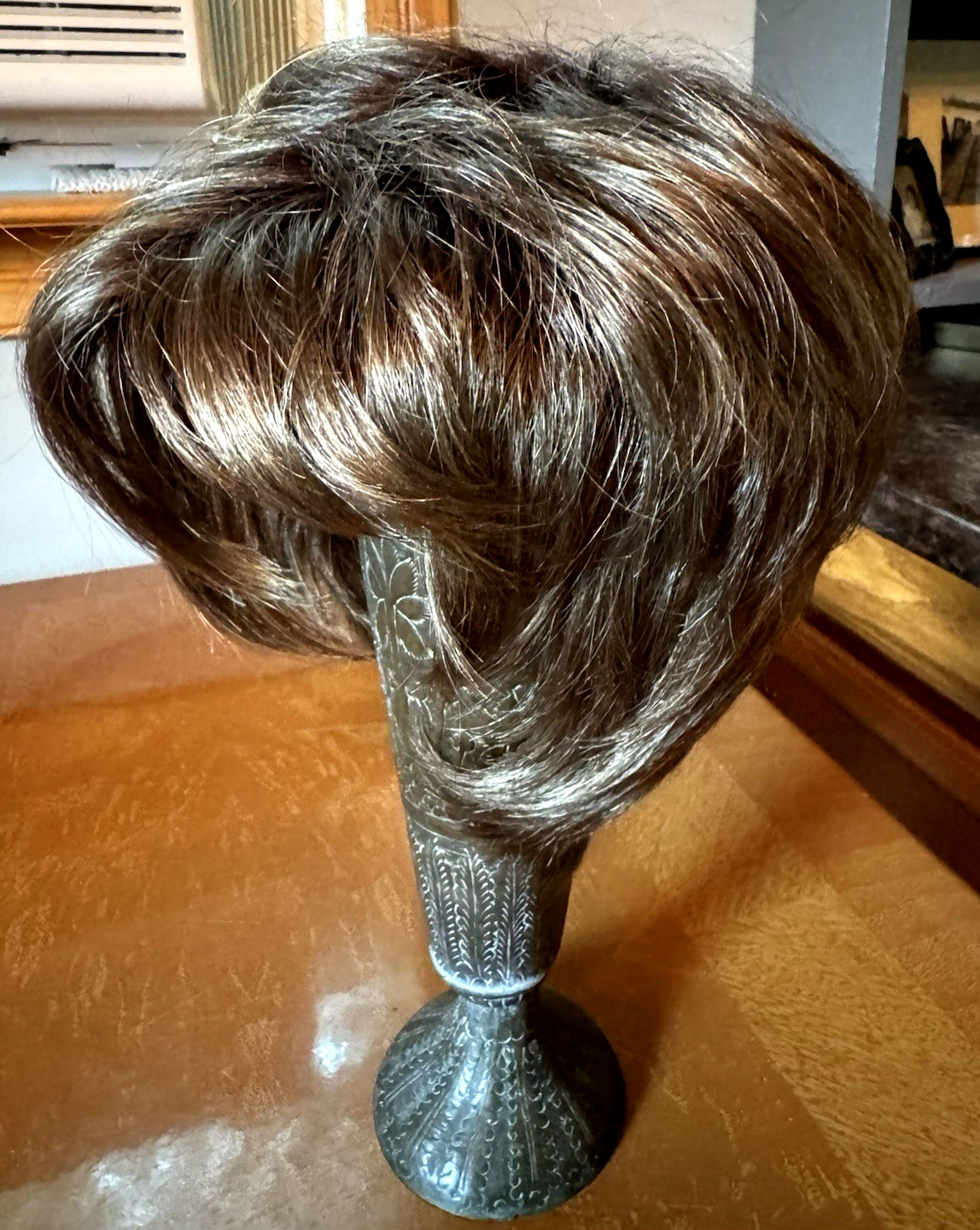 Vintage Paula Young Women’s Pecan Brown Short Shag Wig~Made in Japan~787