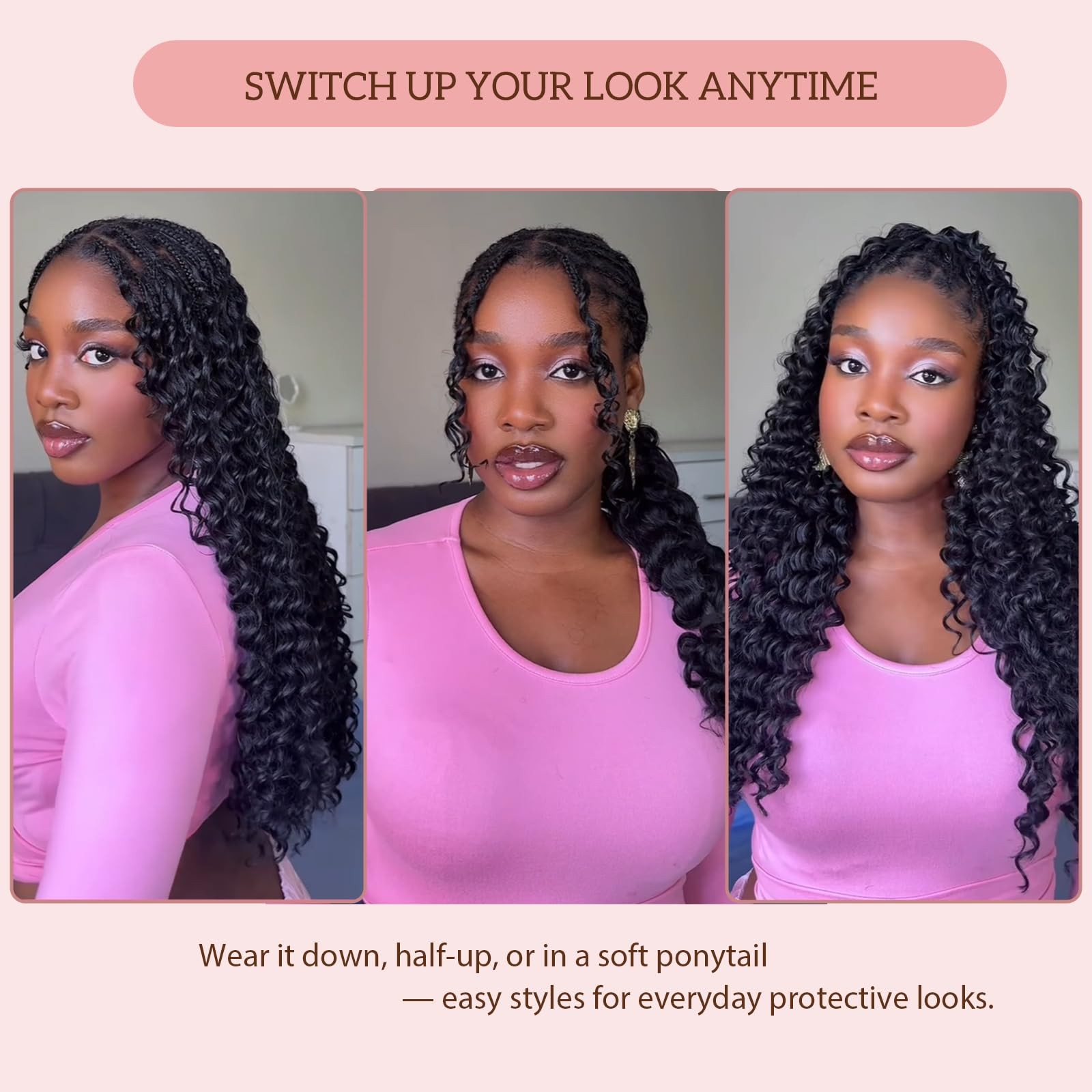 Sambraid Crochet Hair For Black Women Feather Crochet Hair Deep Wave Miracle