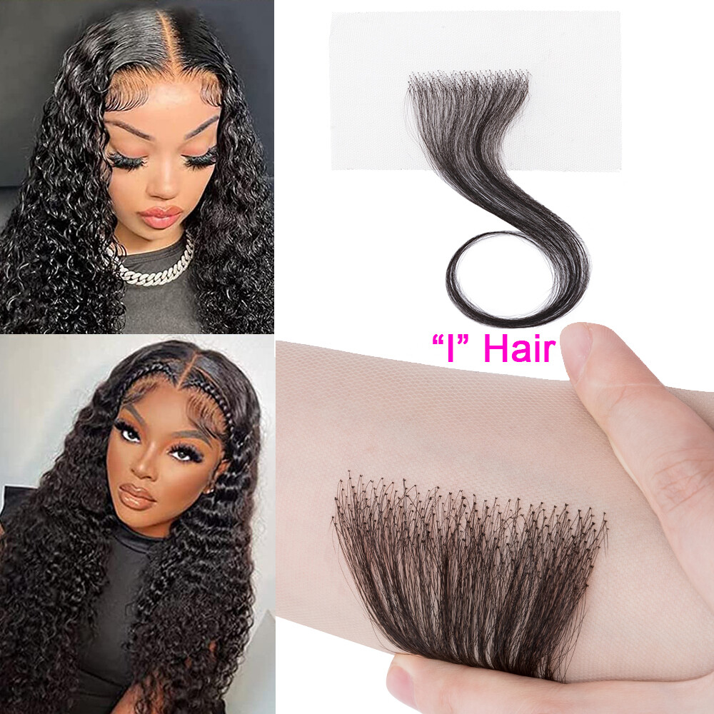 Edges Hair Top Lace Baby Hair Stripe Reusable Invisible Human Hair Natural Black
