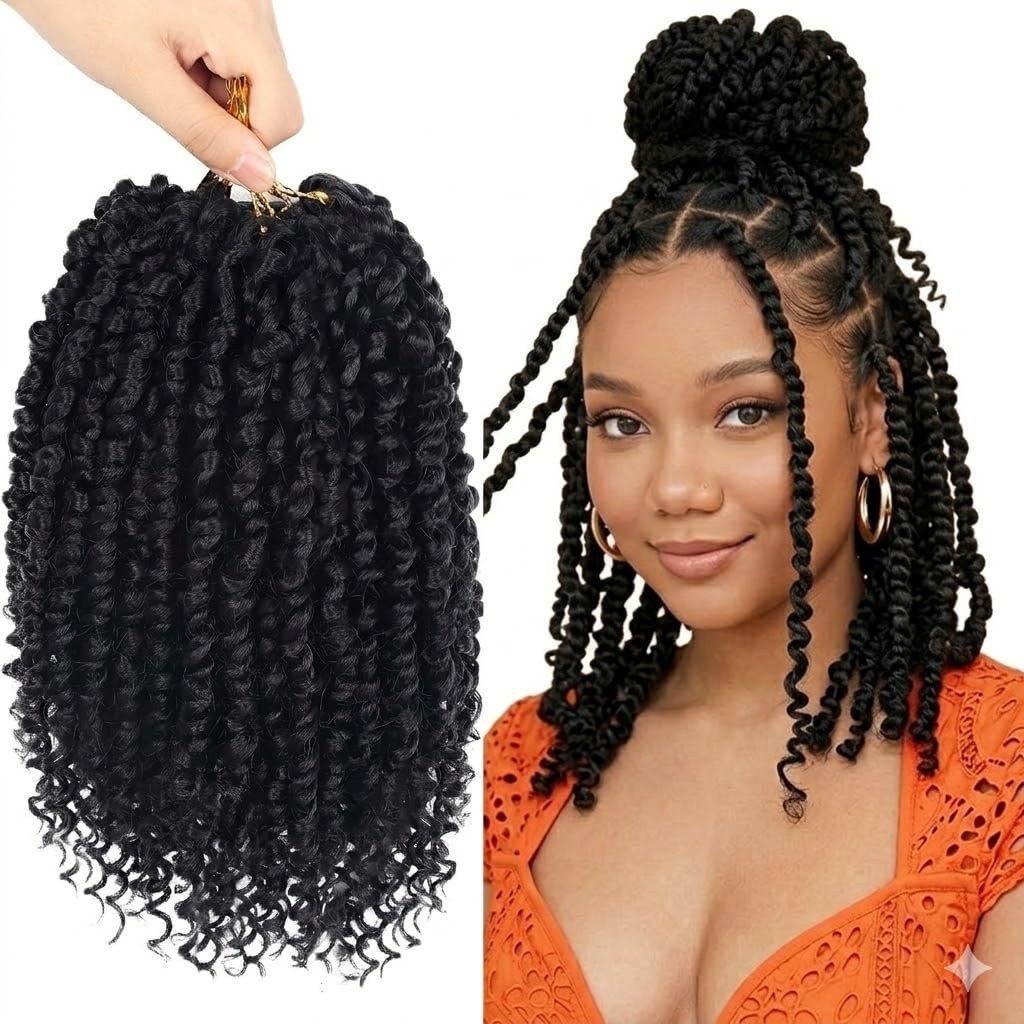 Pre-twisted Passion Twist Crochet Hair 10 Inch – Perfect for All Styling Needs