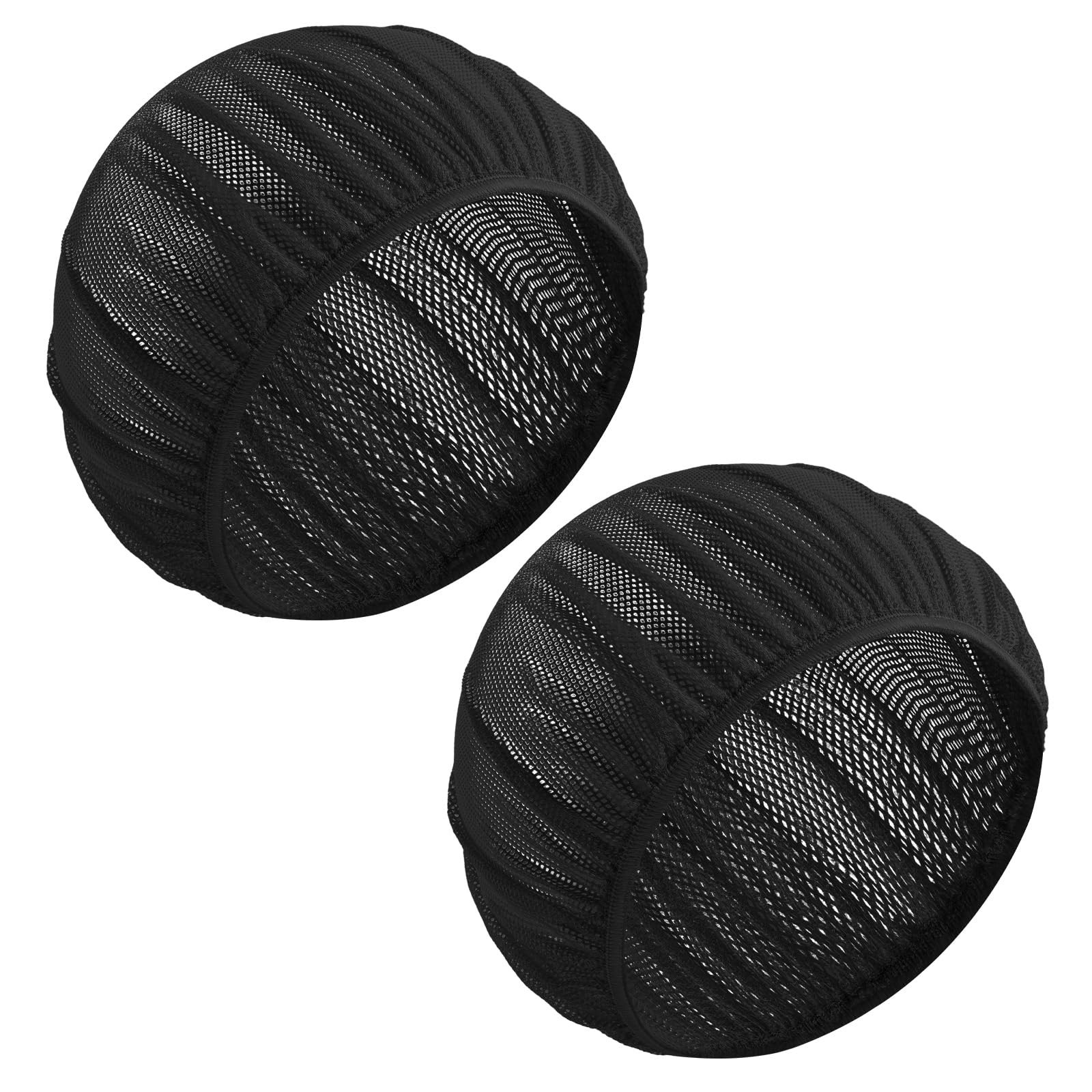 4 Pack Mesh Sleep Bonnets Night Cap Hair Net Wig Caps Women Pink Black