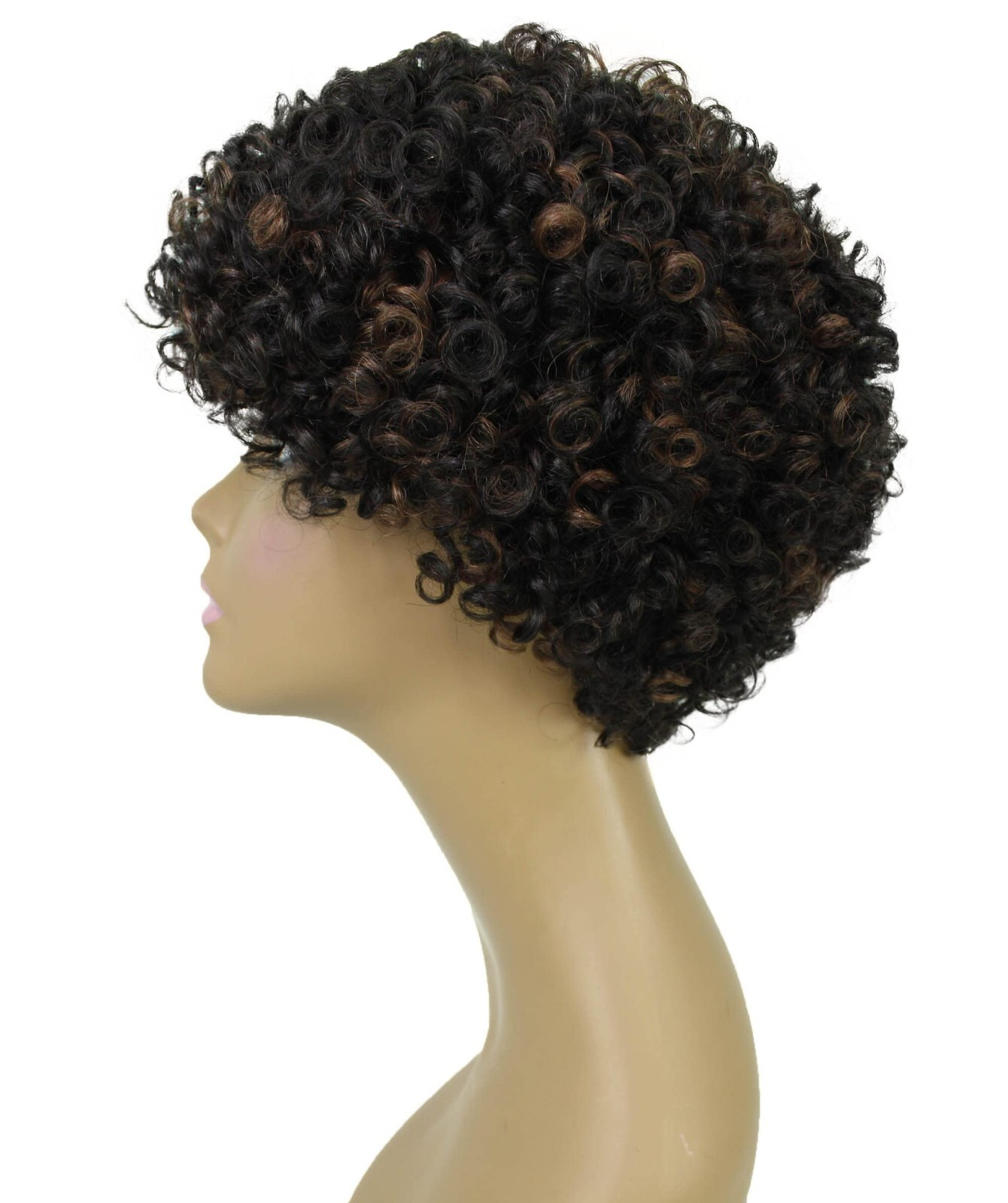 LUXLUXE Trisha Curly Pixie 9.5 in Long Full Wig No Lace Wig, BFH-0003