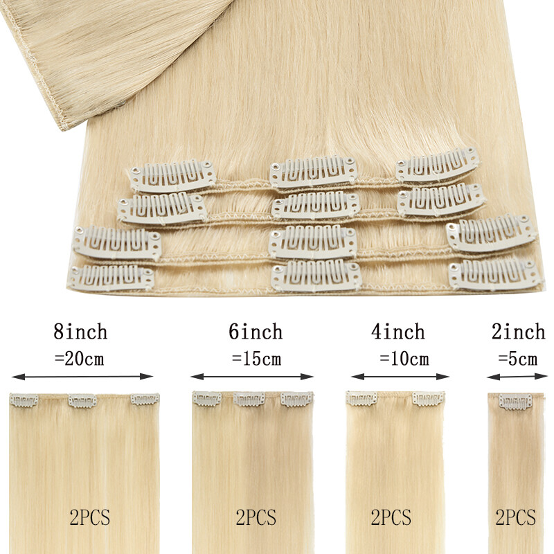 Clip In Real Human Remy Hair Extensions 8-Pieces Full Head Trendyhair Balayage