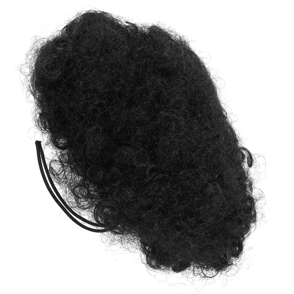 Black Curly Ponytail Extension For Women Everyday Wear 1Set 7.1×7.1×3.9In