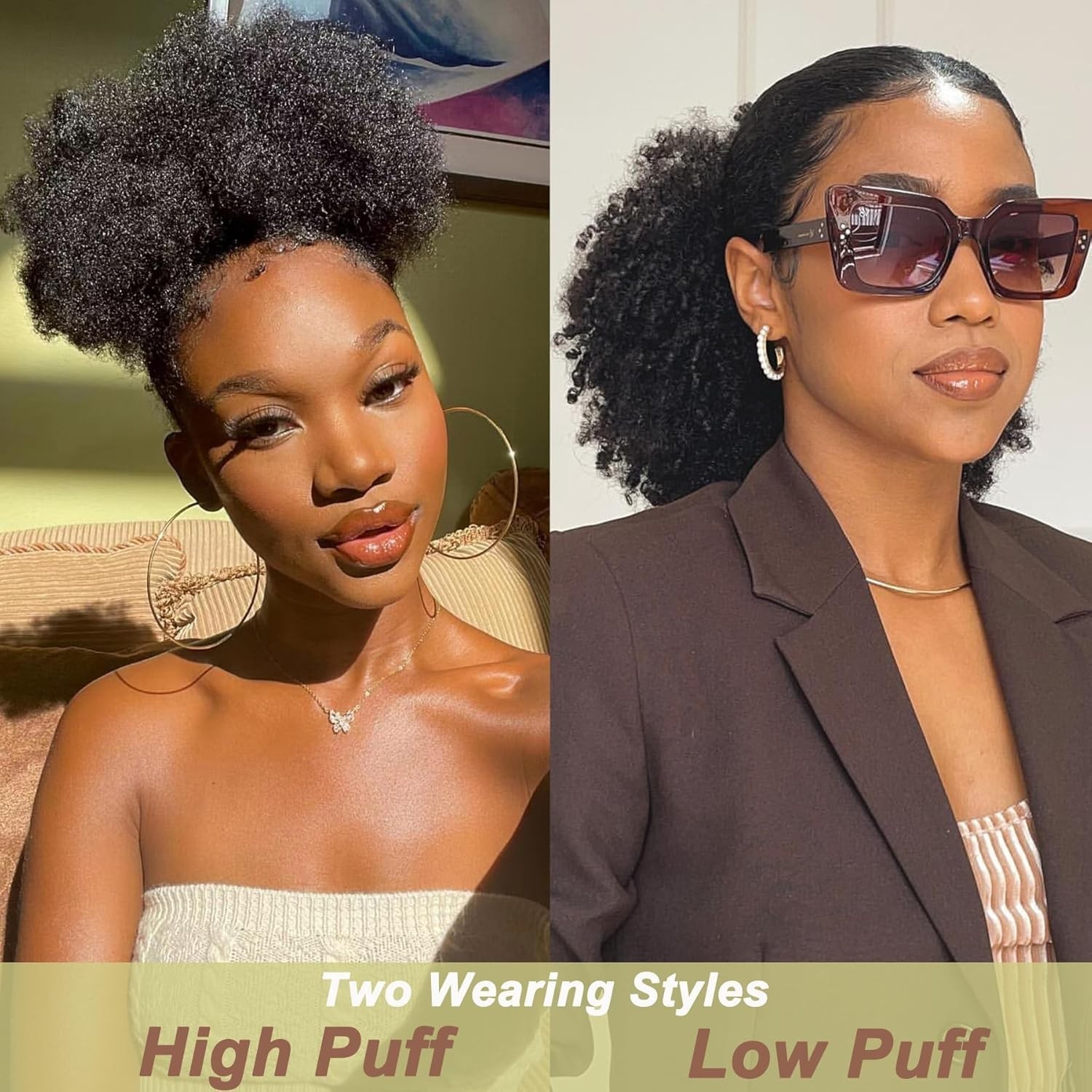 Clip In Ponytail Extension – 4C Afro Kinky Curly