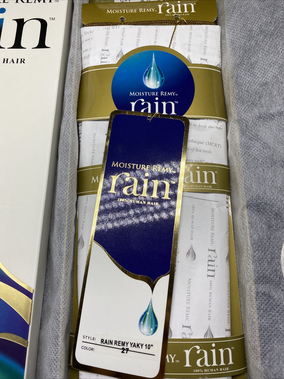 Moisture Remy Rain Yaky_100% Human Hair Weave Extension_10″_#27