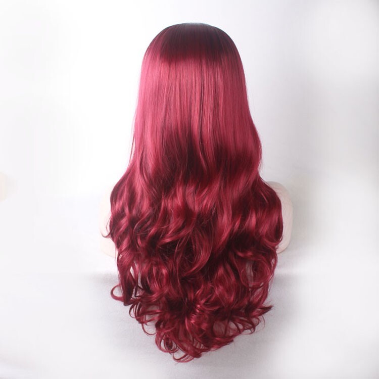 26″ Natural Long Wavy Full Wigs Cosplay Party Synthetic Wig Heat Resistant
