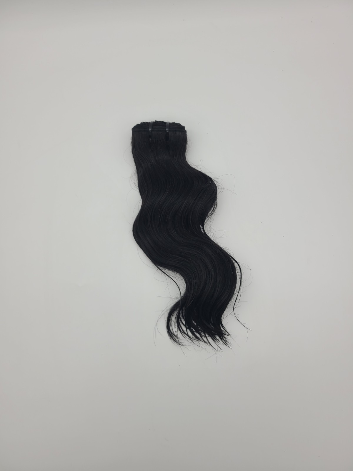 100% Natural Human Hair Black Wavy Extension bundle 14″