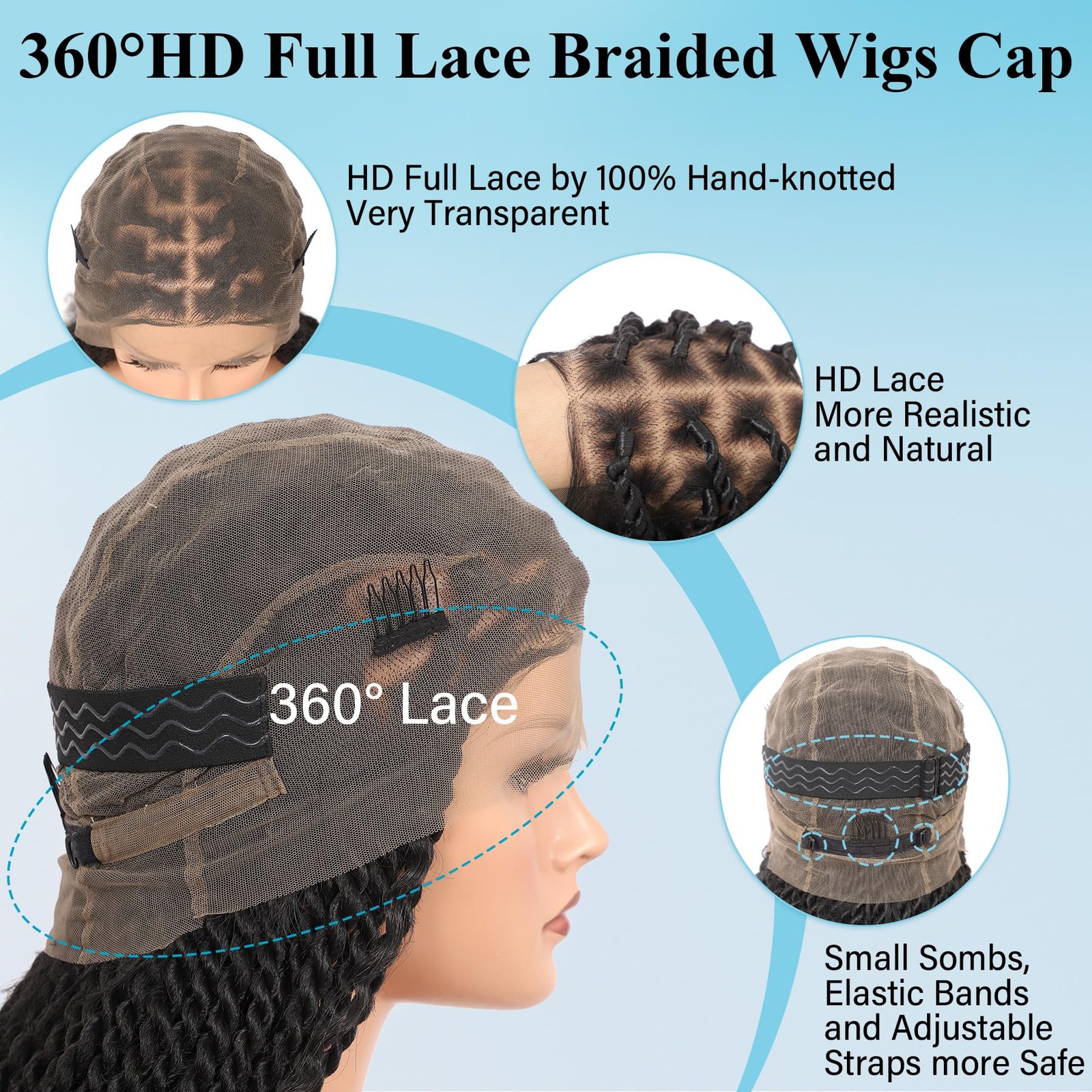 Olymei 360 Hd Full Lace Boho Braided Wigs For Women Twist Braided Wigs Baby