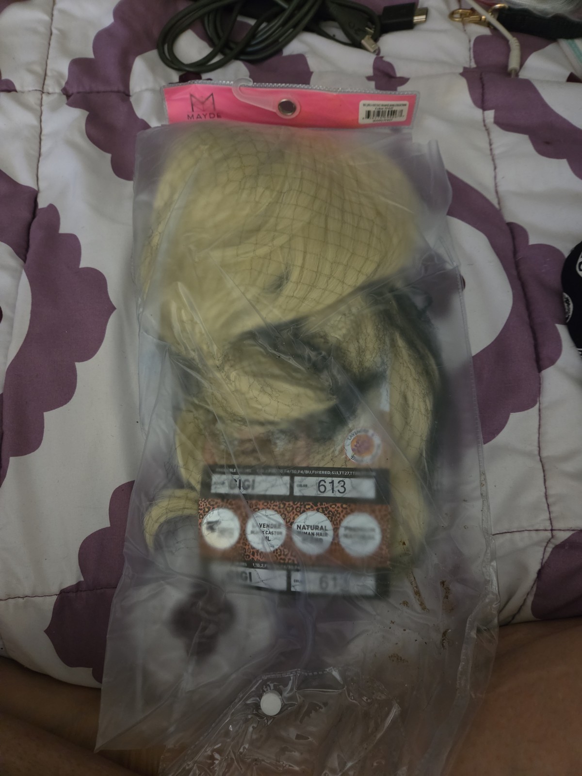 Mayde WIG Blonde Human Hair FF427 B89