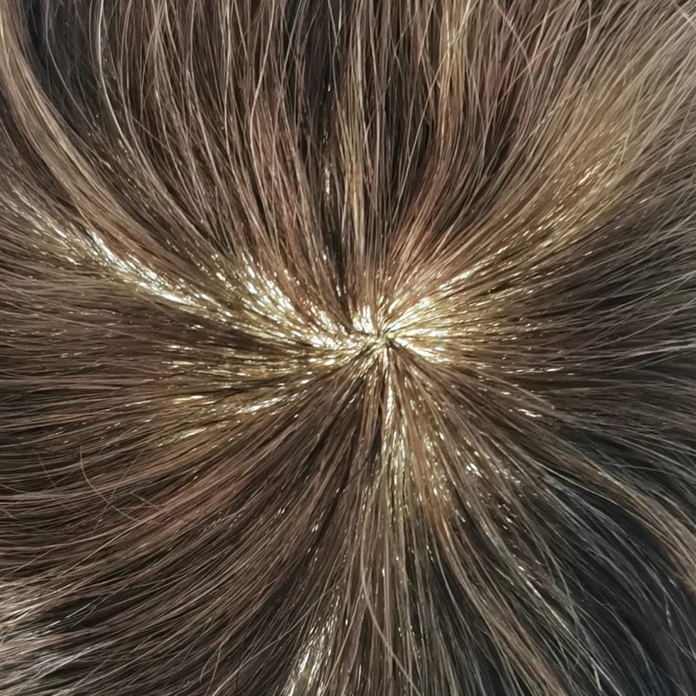 Mens Poly Hairpiece Thin Skin PU Injected Toupee Hair for Men Human Hair System