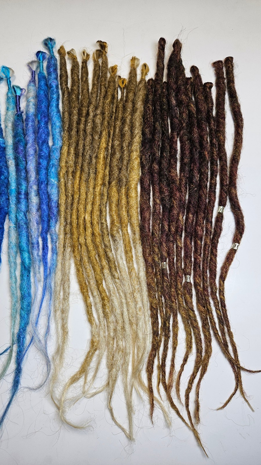 Handmade Single Ended Synthetic Dreadlocks, 19 inch, Set of 30