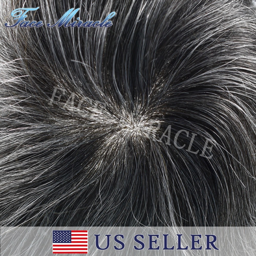 Mens Hair System All Poly Thin Skin Toupee for Men Human Hair Units Mens Toupee