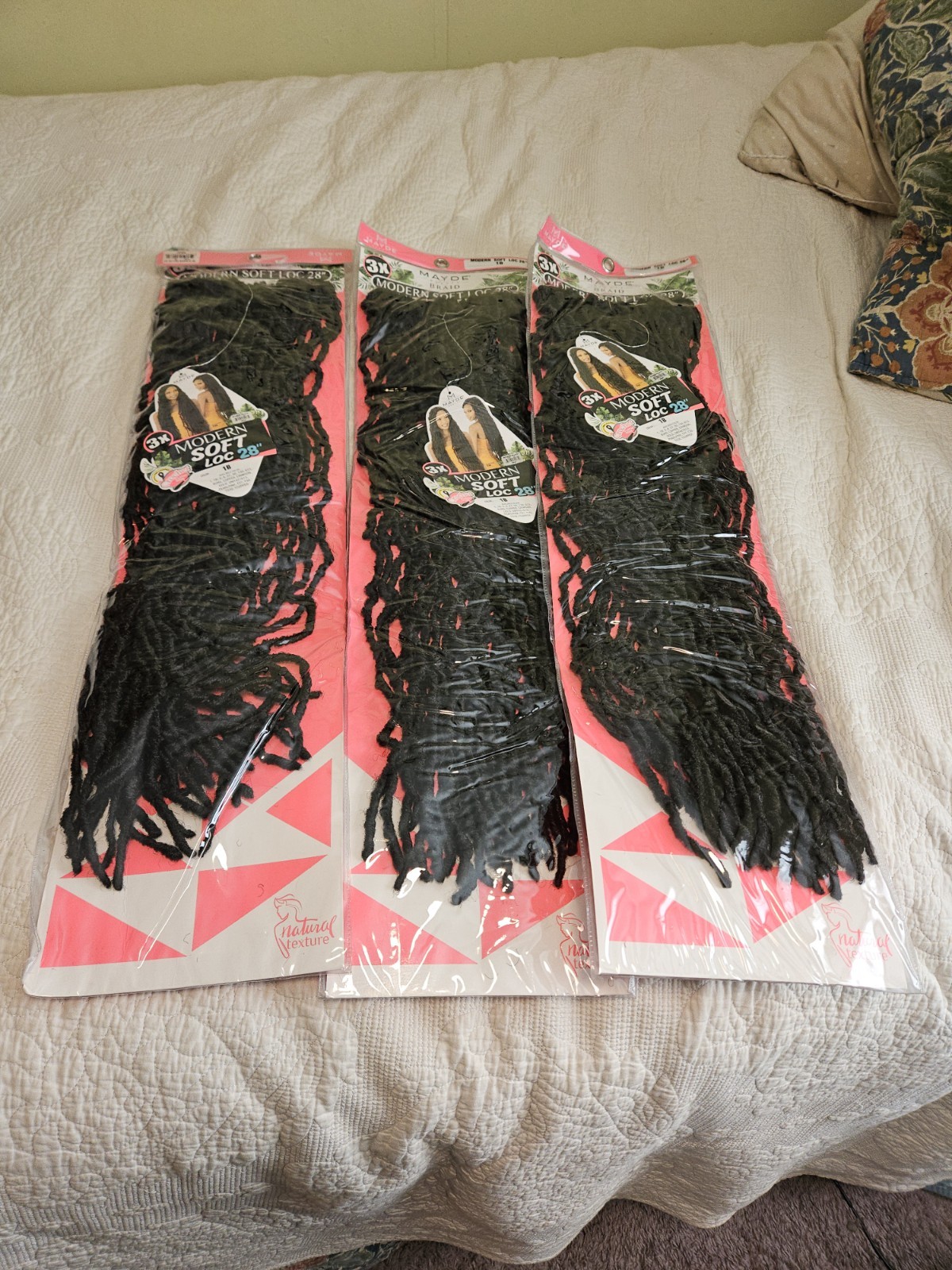 Modern Soft Loc 28 Inches Lot Of 3
