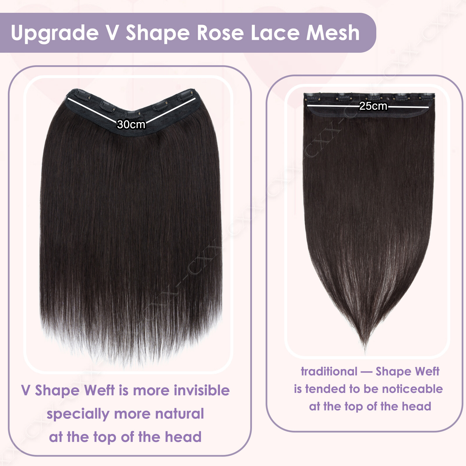 ONE PIECE V-Shape U Clip In 100% Remy Human Hair Extensions Weft Thick Full Head